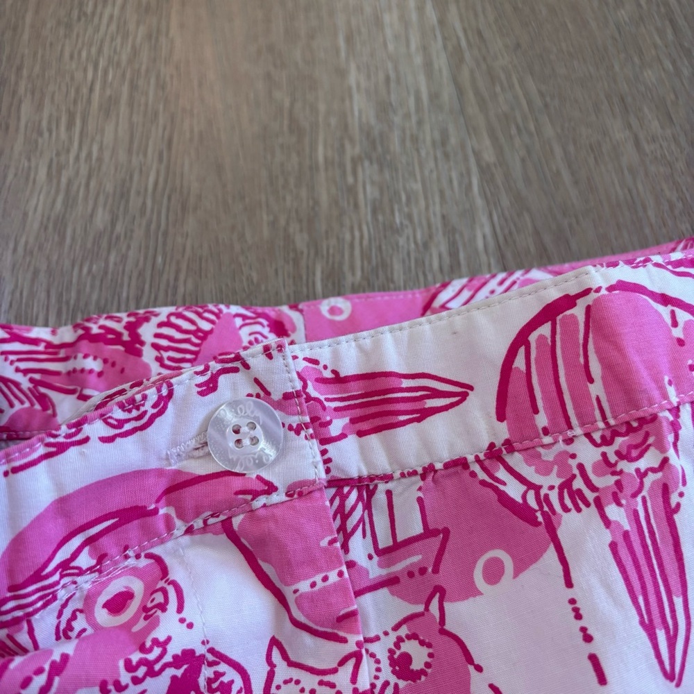 Lilly Pulitzer Vtg Women’s Glow In The Dark White Label Owl Capri Pants 10 31x23 - Picture 3 of 9
